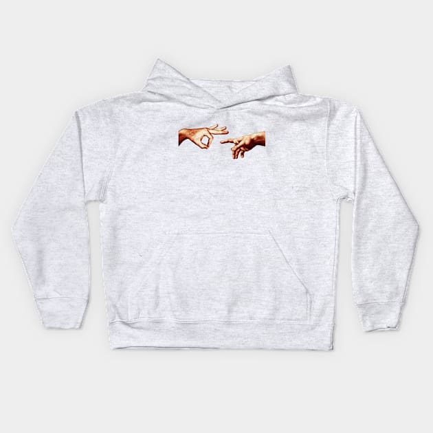 The Creation of Adam Kids Hoodie by Vintage Dream